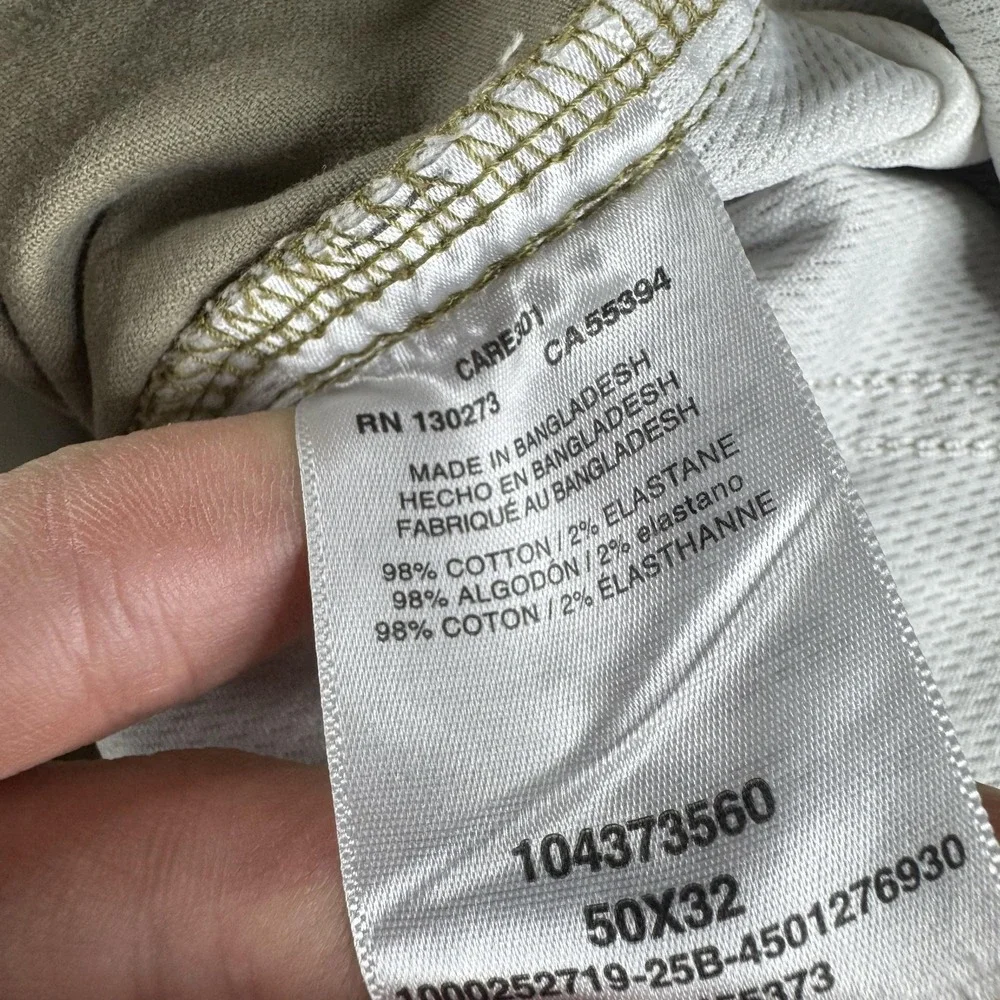 Lee Extreme Motion Pants Mens 46x31 Beige Straight Stretch Chino Workwear